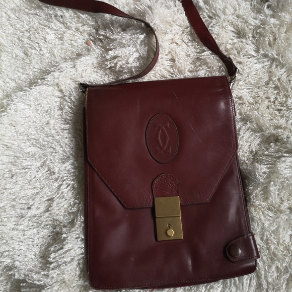 Cartier Handbags - auth cartier shoulder bag